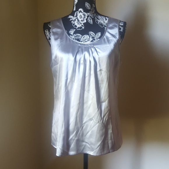 Chico's 💙Silver Metallic Tank Top - Picture 1 of 6